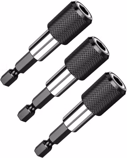 SPETLEK 3 Pack Magnetic Quick Release Drill Bit Holder with 1/4 inch Hex Shank, 60mm, Multicolour – 1
