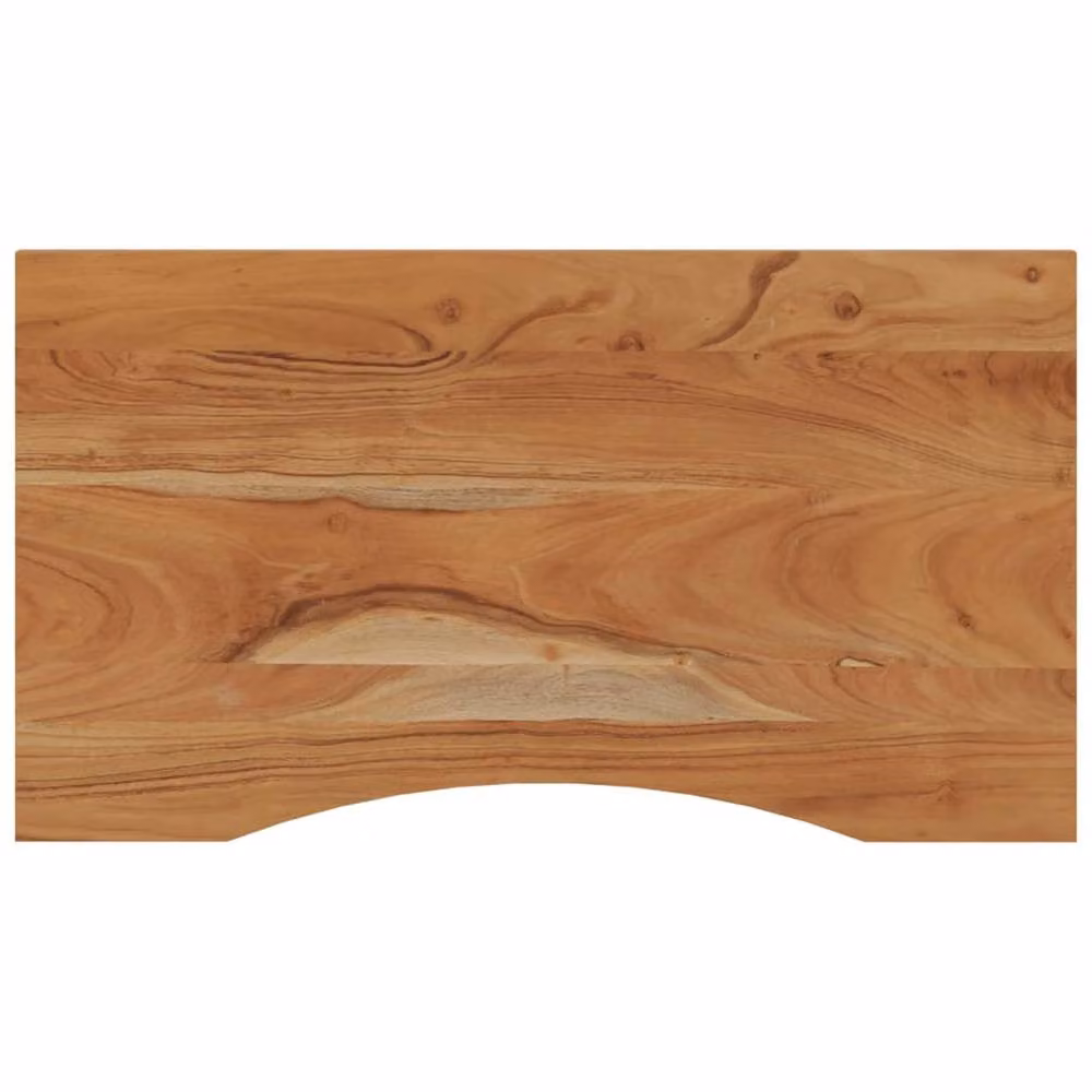 Berkfield Home Beautiful Rectangular Solid Wood Acacia Desk Top, Brown, W: 100 cm, D: 50 cm, H: 2.5 cm – 2