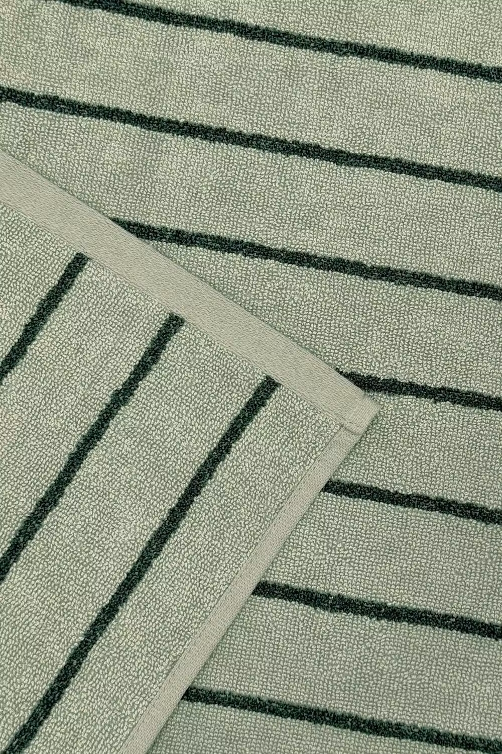 Allure Bath Fashions Strand Striped Cotton Bath Sheet in Green – 3