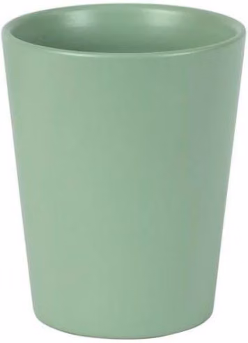 KDMD Hortus Vienna Matt Sage Ceramic Pot, Light Green, 3 Pack, Diameter: 12 cm