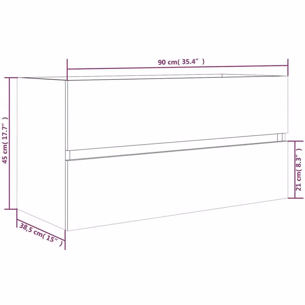 Berkfield Home Grey Sonoma Sink Cabinet W/D/H: 90 x 38.5 x 45 cm – 3