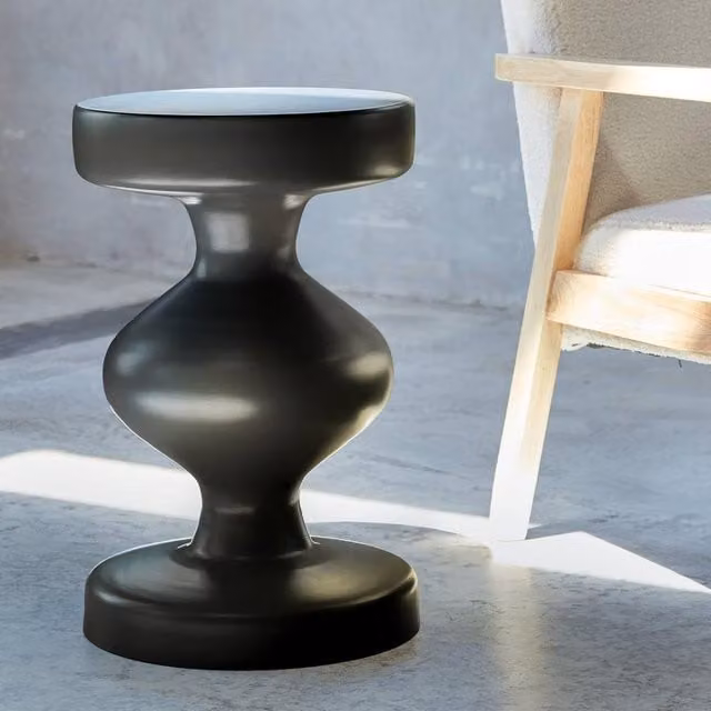 sweeek Metal Side Table in Black, W/D/H: 29.5 x 29.5 x 75 cm