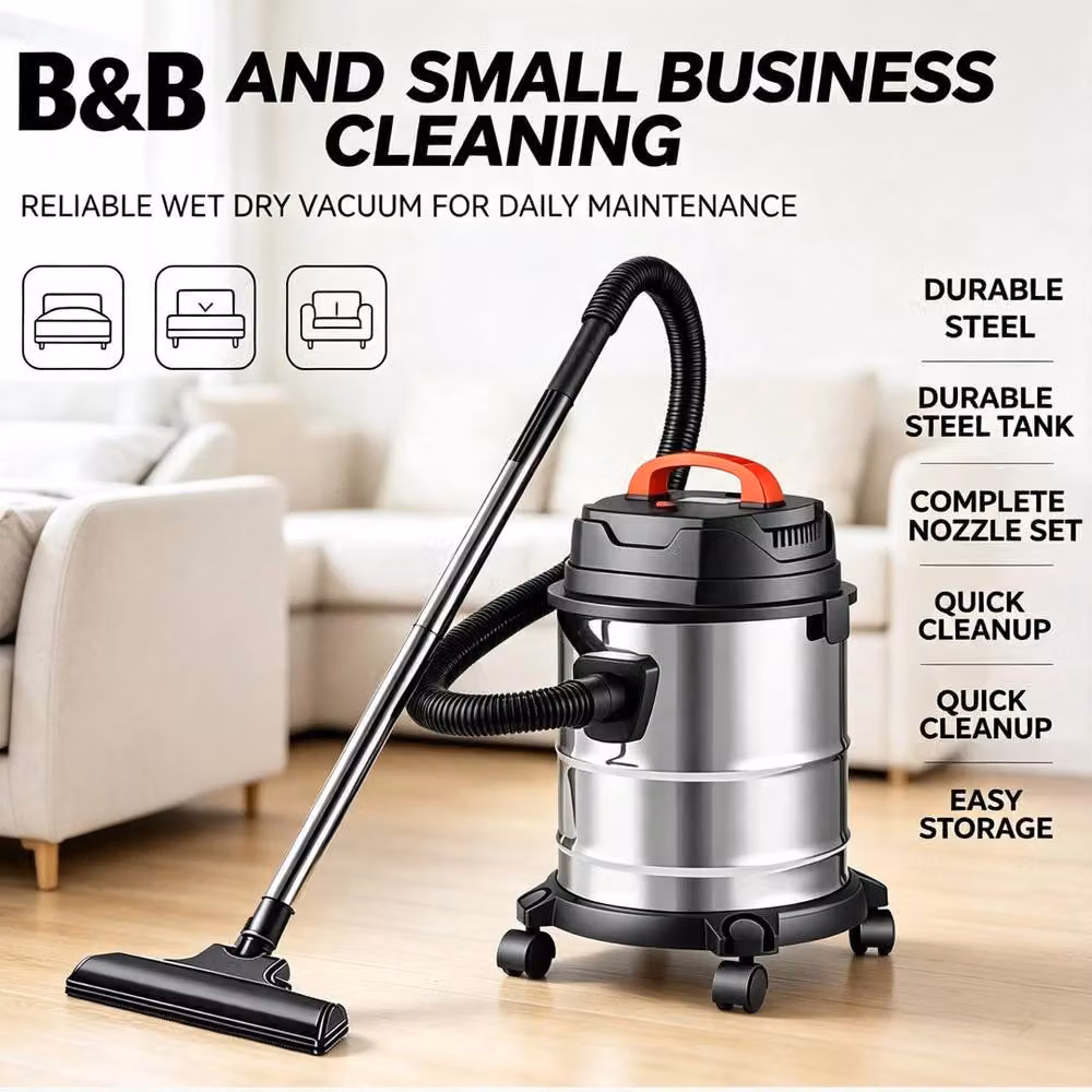 Kelvenix 1500W 20L Wet and Dry Vacuum Cleaner in Silver – 2