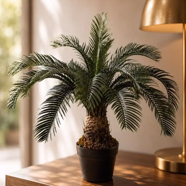 Leaf Design UK Green Artificial Cycas Palm Plant, Height: 60 cm – 5