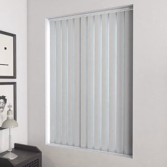 Terrys Plain Grey PVC Blackout Made to Measure Vertical Blind