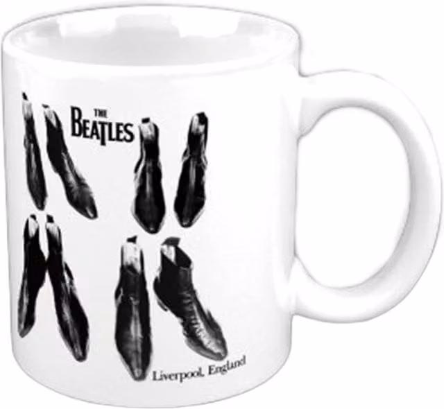 The Beatles Boots Ceramic Mug in Black and White