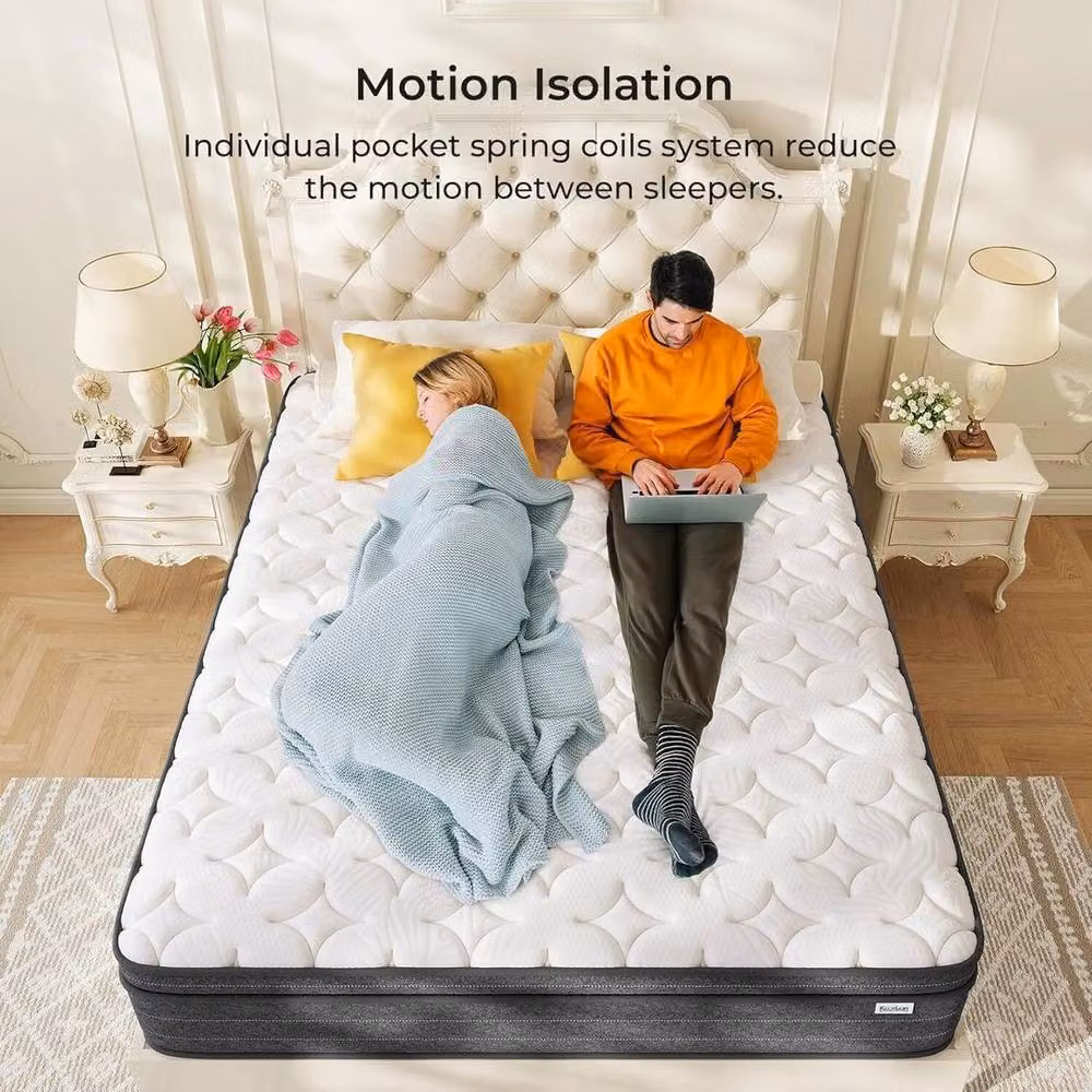 FORGEVIO White Hybrid Memory Foam Single Mattress, W/D/H: 90 x 190 x 25 cm – 3
