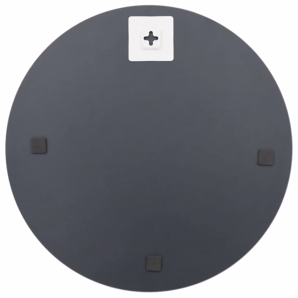 Berkfield Home Round Glass Wall Mirror with LED Lights in Silver – 2