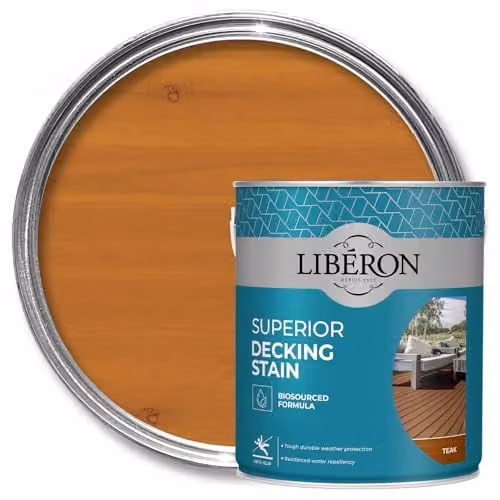 Libéron Superior Decking Stain for Exterior Wood, Teak, Brown, 2.5 l – 1