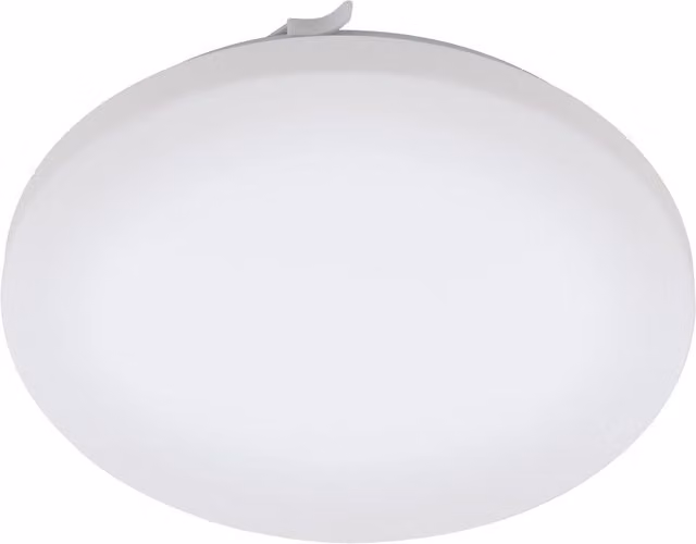 Loops White LED Wall and Ceiling Flush Light with Warm White Bulb