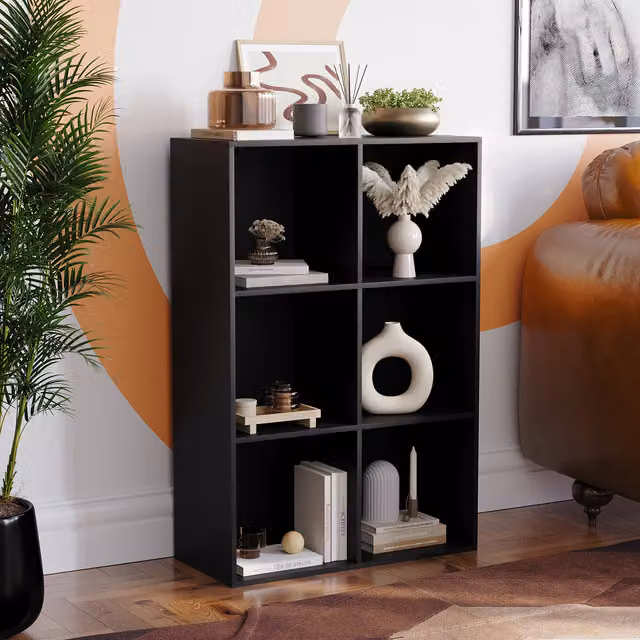 Vida Designs Durham 6 Cube Storage Unit in Matt Black