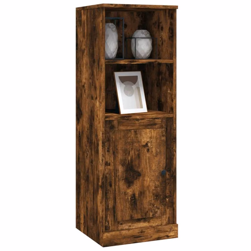 Berkfield Home Smoked Oak Highboard in Brown, W/D/H: 36.0 x 35.5 x 103.5 cm – 3