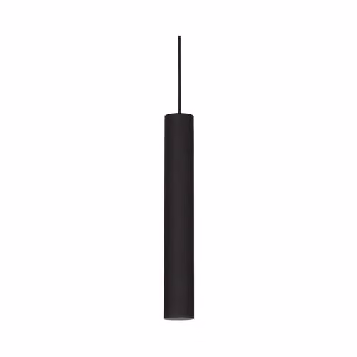 Ideal Lux Look Slim Cylinder Ceiling Pendant Light in Black with GU10 Socket