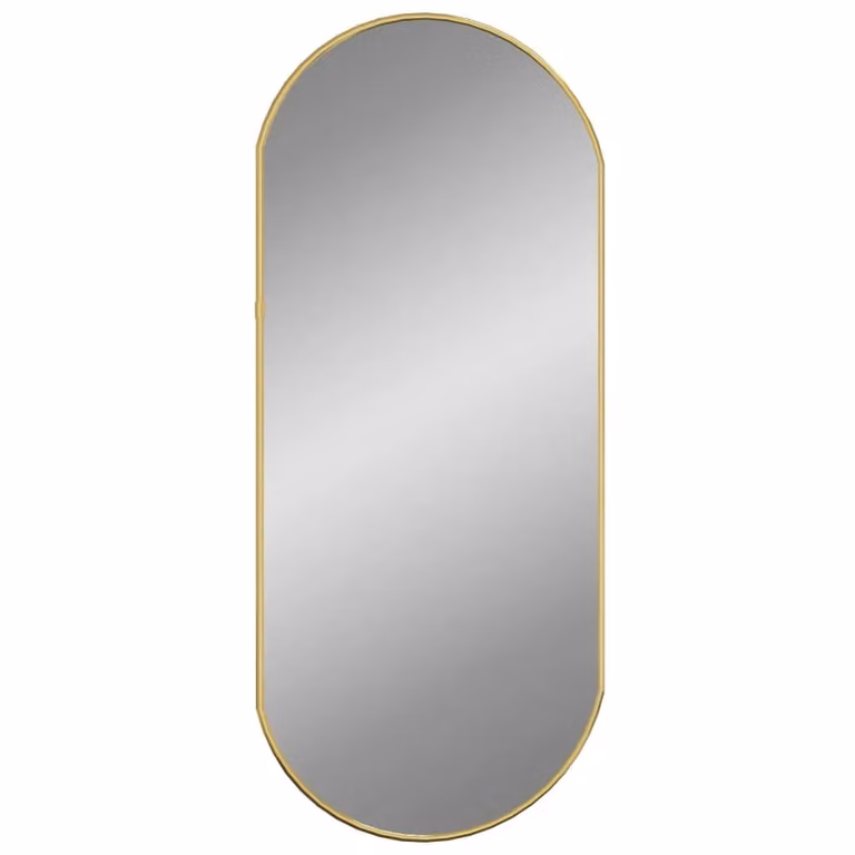 Berkfield Home Oval Wall Mirror in Gold, W: 70 cm, H: 30 cm