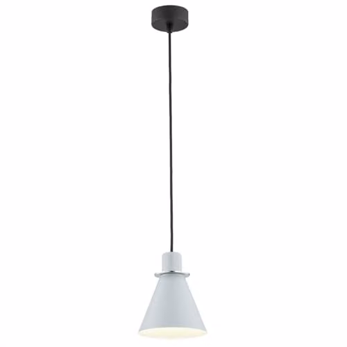 Netlighting Argon Beverly Dome Pendant Ceiling Light in Blue Matt and Grey with Chrome Elements