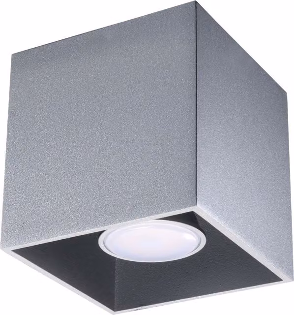 Sollux Lighting QUAD 1 Modern Ceiling Lamp in Black and Grey