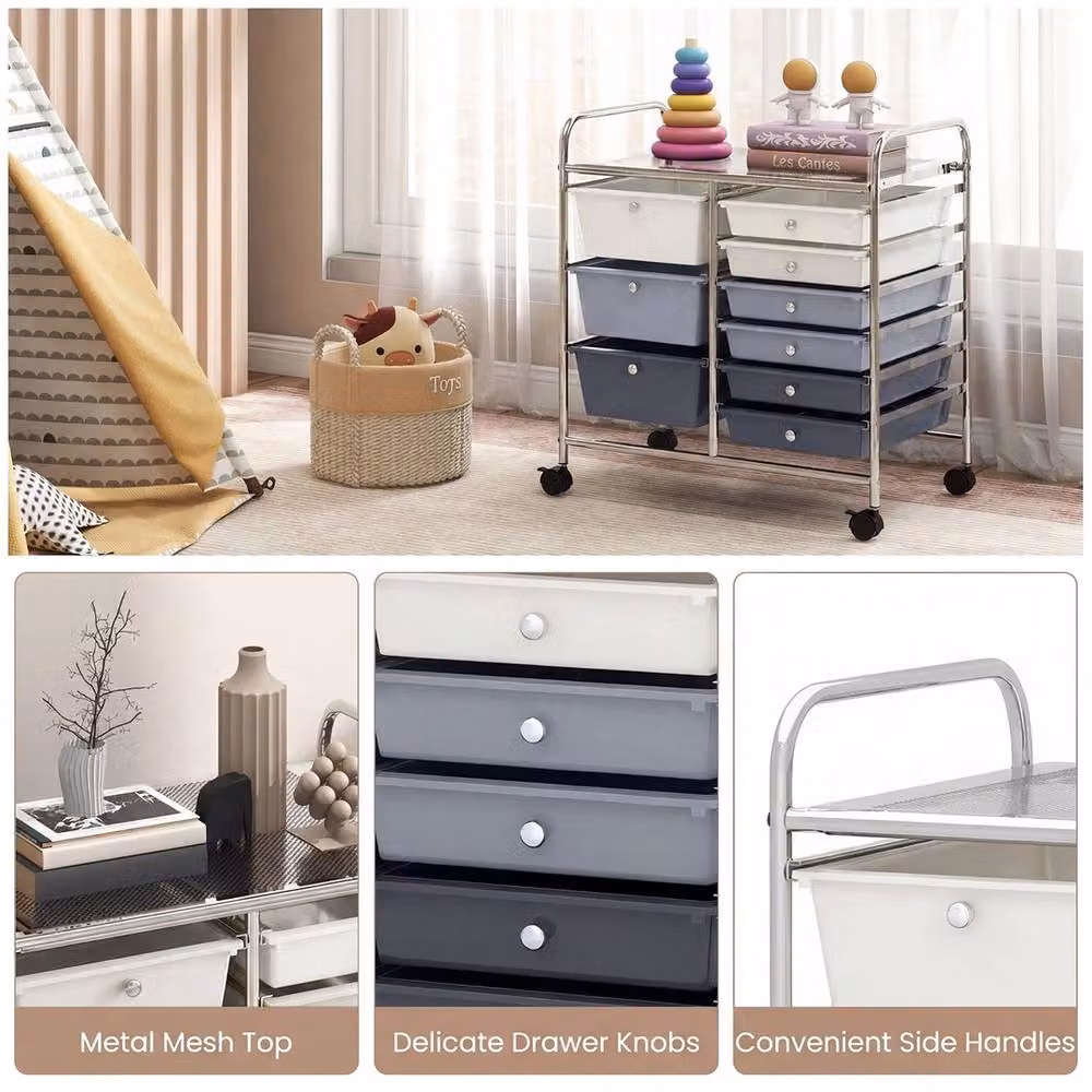 VOGREX Lightweight Multipurpose Multicolour Cart with Castors – 3