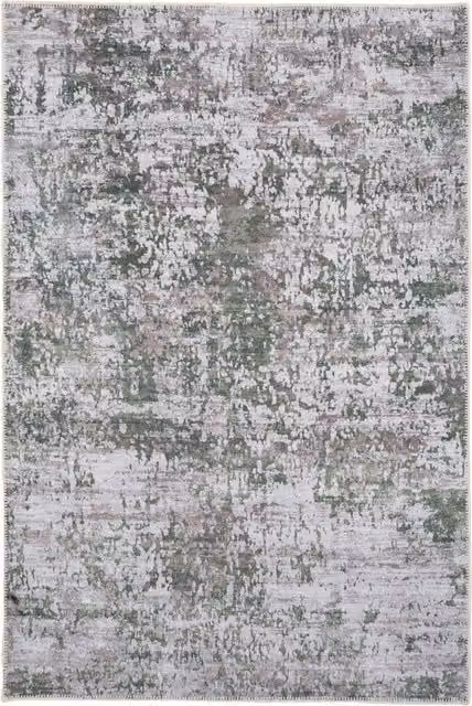 The Rug House Distressed Vintage Abstract Washable Area Rug, Green, W: 240 cm, D: 60 cm