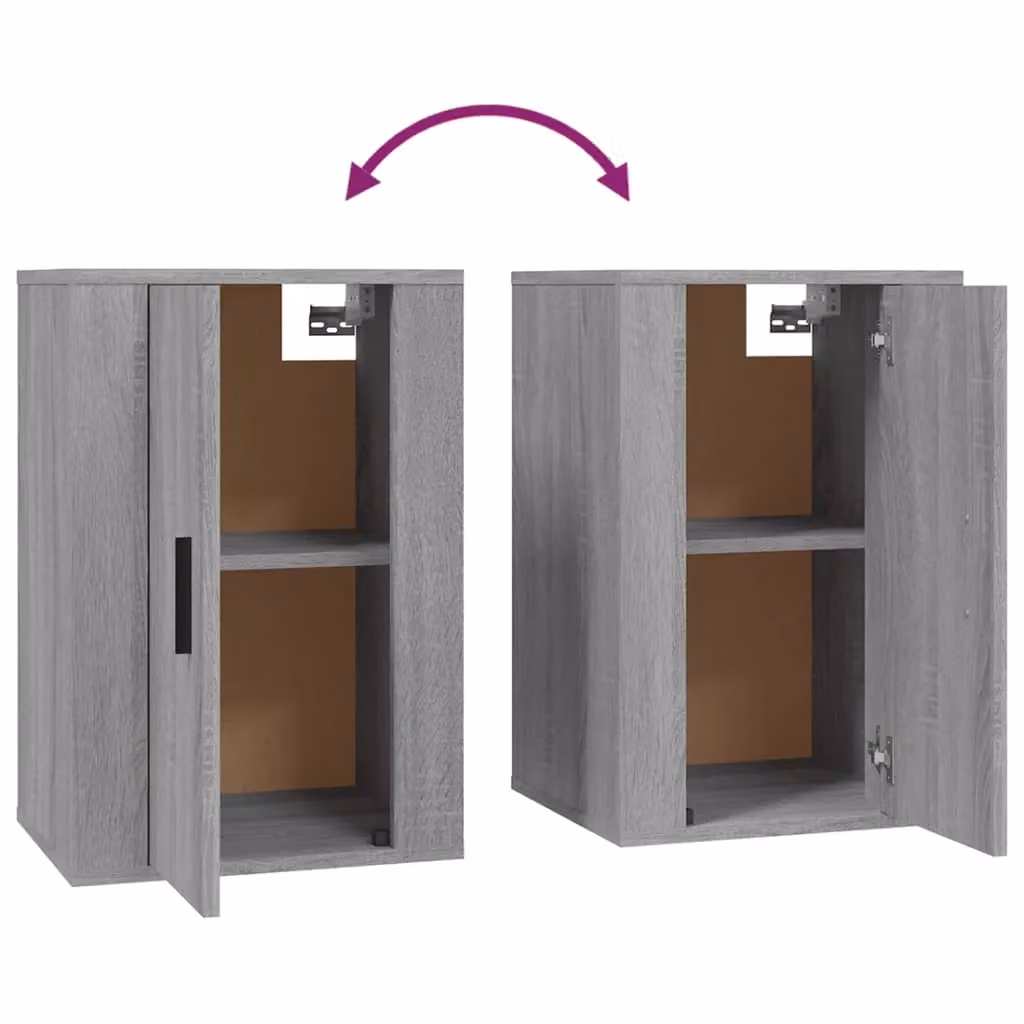 Berkfield Home Wall Mounted TV Cabinets, 2 Piece Set, Grey Sonoma, W: 40 cm, D: 34.5 cm, H: 60 cm – 3