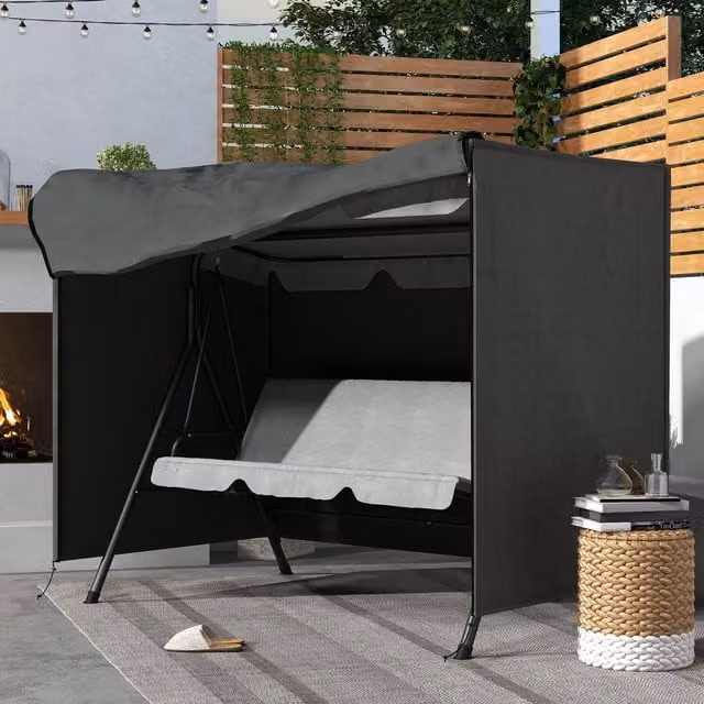 Outsunny Waterproof 600D Oxford Patio Swing Chair Cover in Grey