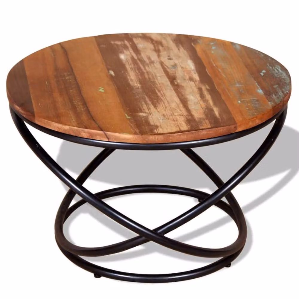 Berkfield Home Square Coffee Table in Multicolour Reclaimed Wood, W/D/H: 60 x 60 x 40 cm – 2