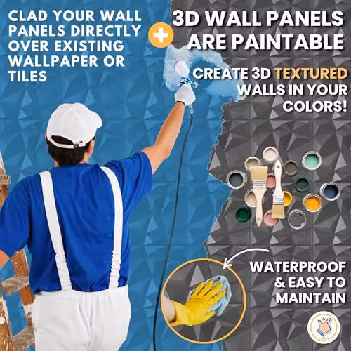Novecrafto 3D Wall Panels Slim Stone Brick Effect PVC Cladding, Brown, 6 Sheets, W/H: 96 x 48 cm – 7