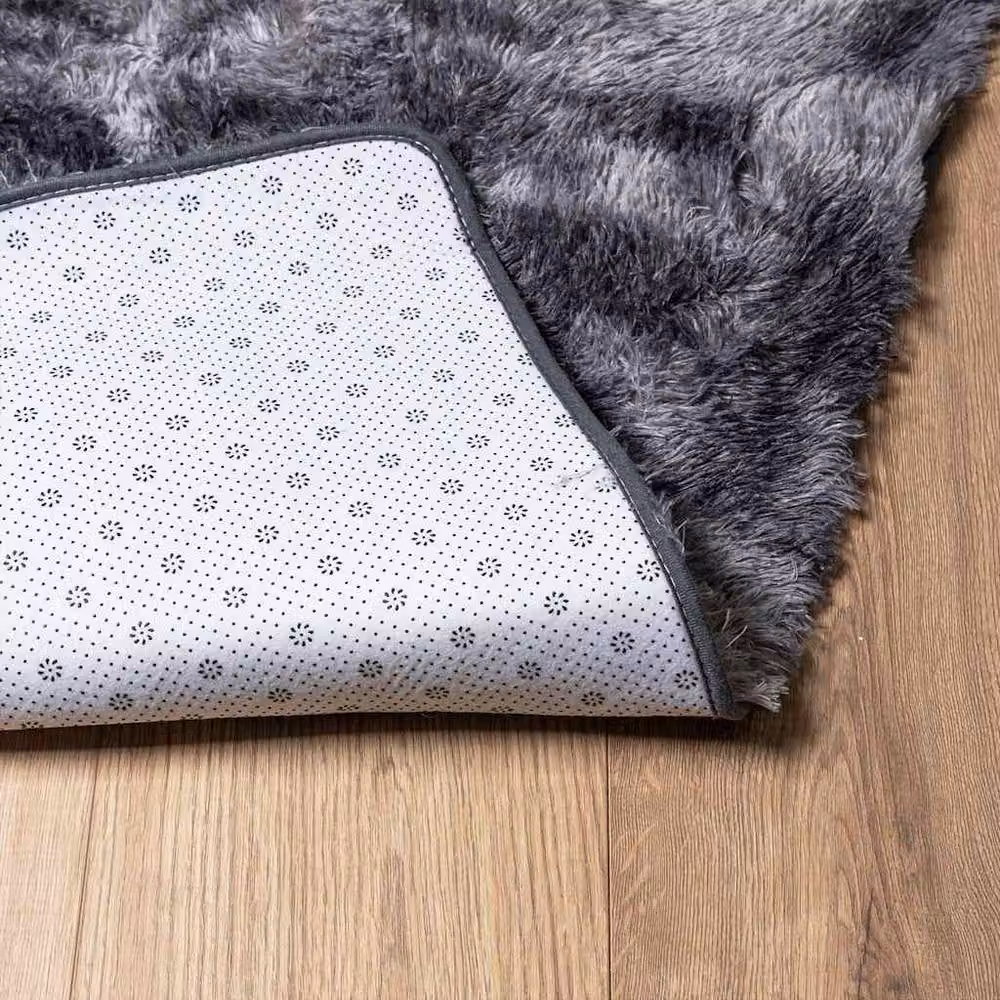 Berkfield Home NAVARRA Shaggy High Pile Rug, Dark Grey, W/D/H: 160 x 160 x 1 cm – 4