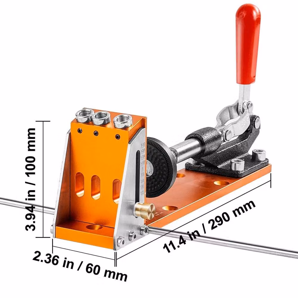 VOGREX Pocket Hole Jig Kit Joinery Woodworking System in Orange – 2