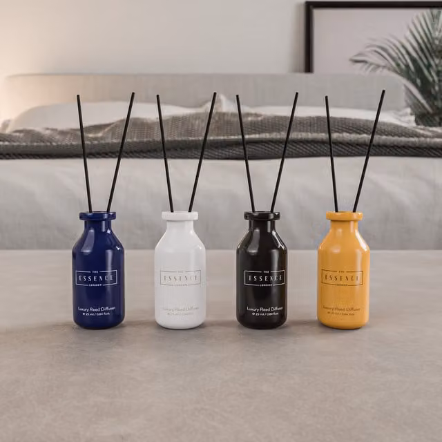 The Essence London Mini Reed Diffuser Set in Black Ceramic