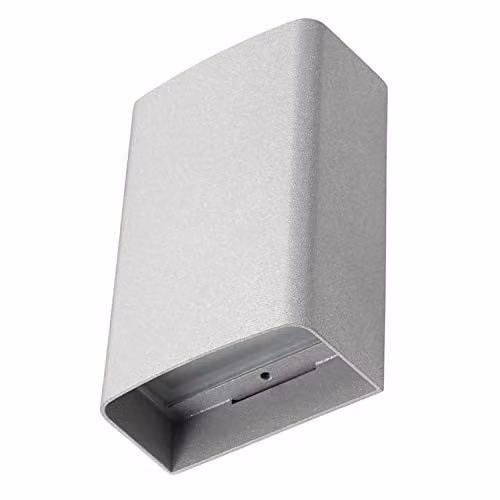 Netlighting Clous Outdoor LED Up & Down Flush Wall Light, Grey, 16cm, 1027lm, 3000K, IP65