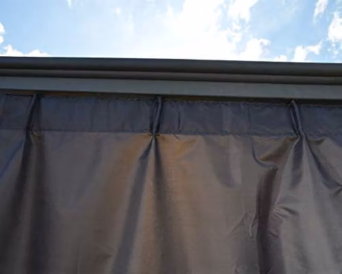 Palram Canopia Palermo 4300 Grey Polyester Gazebo Curtain Set – 2
