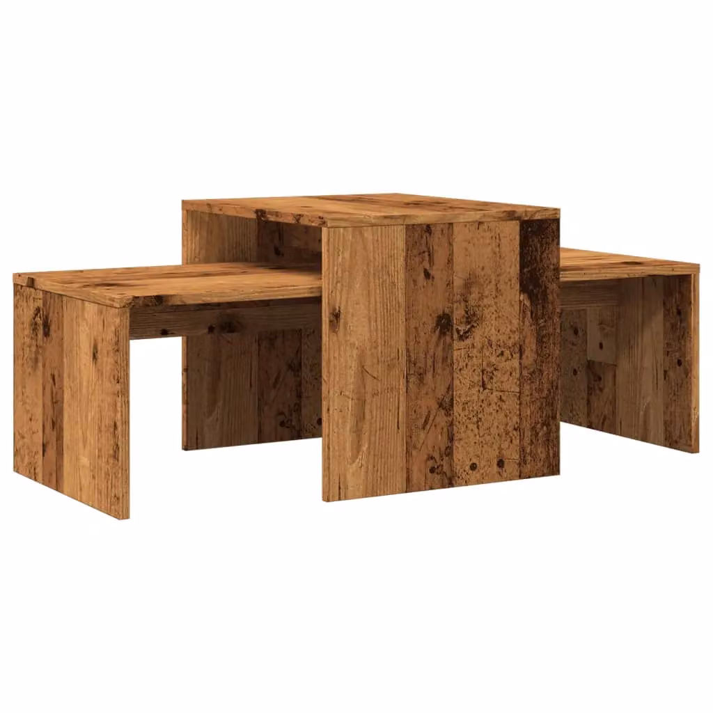 Berkfield Home Rustic Old Wood Coffee Table in Brown, W/D/H: 100 x 48 x 40 cm – 2