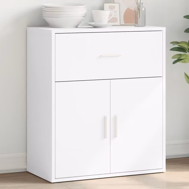 Berkfield Home Modern White Matt Sideboard, W/D/H: 60 x 31 x 70 cm