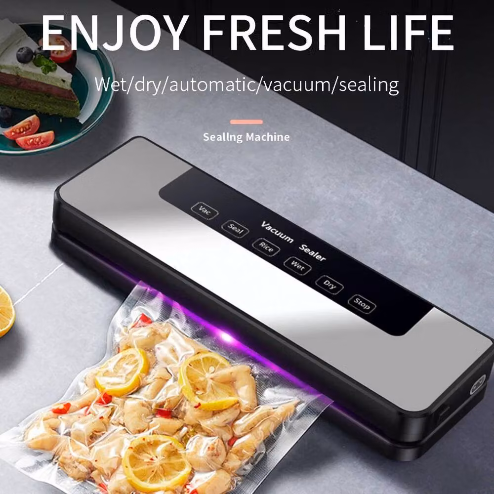 NESTLUNE 6 in 1 Vacuum Sealer Machine for Dry and Wet Food Storage, Grey, W: 100 cm, D: 15 cm – 5