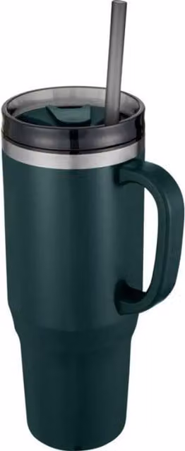 Generic Melbourne 1200ml Mug with Straw and Lid in Green Flash