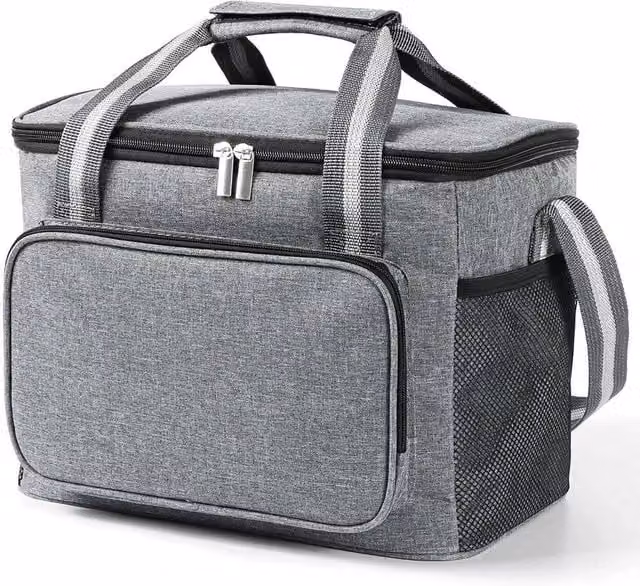 Kelvenix Large Insulated Thermal Lunch Bag in Grey – 1