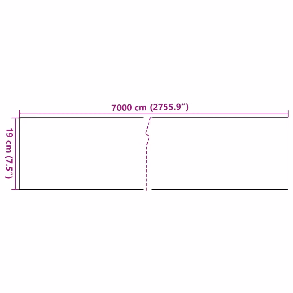 Berkfield Home Garden Green PVC Privacy Screen with Metal Strips and Clamps, W: 700 cm, H: 19 cm – 6