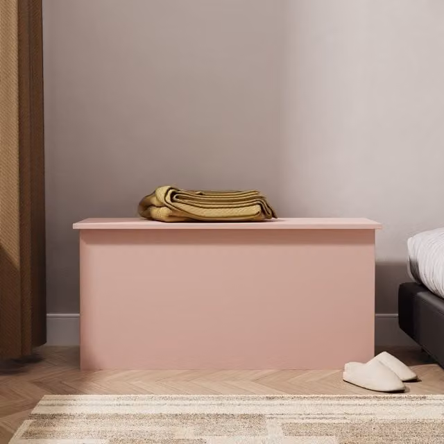 Ready Assembled 2 U Dover Blanket Box in Dusty Pink
