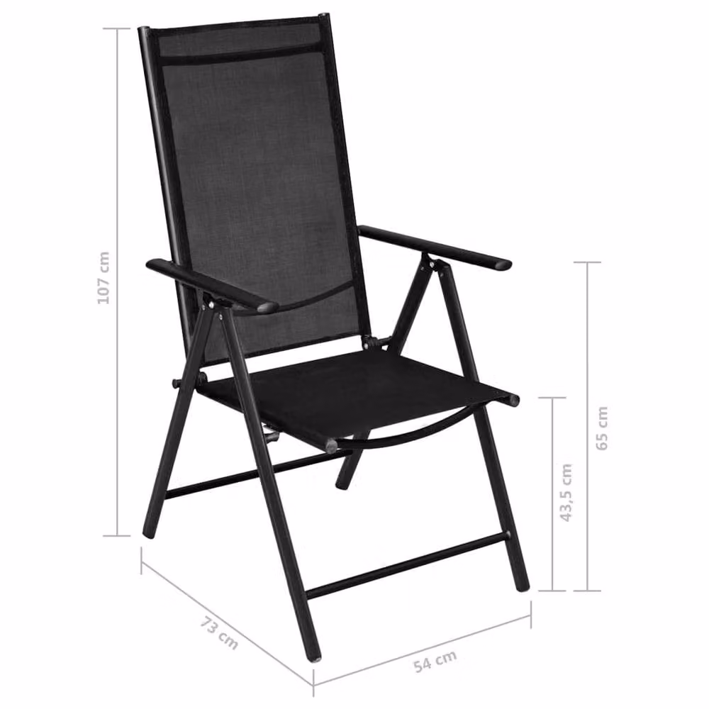 Berkfield Home Soft 7 Piece Black Aluminium Garden Dining Set – 3