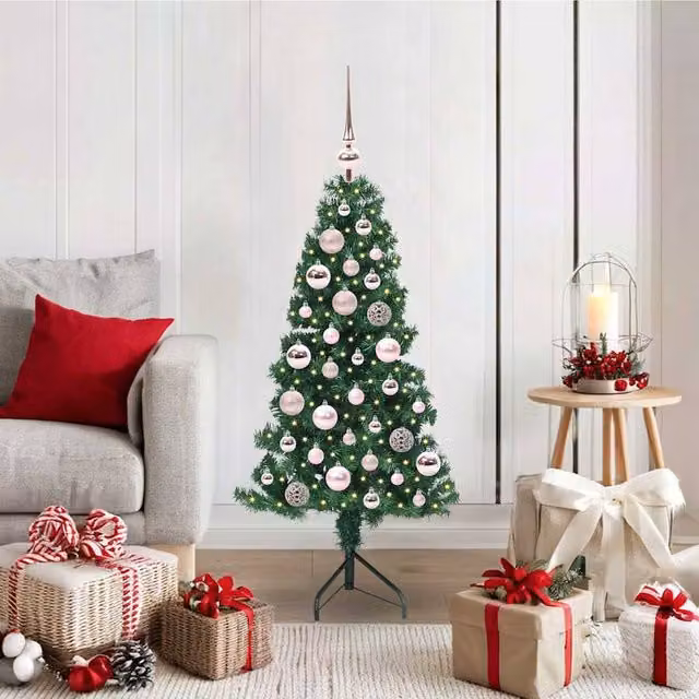 Berkfield Home Green Freestanding Artificial Christmas Tree, Height: 120 cm