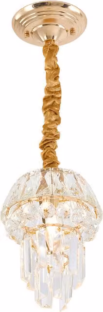 Living Star Crystal Pendant Light in Gold and Transparent
