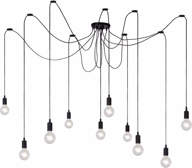 Lucide FIX Dimmable Height Adjustable Indoor Pendant Light in Black