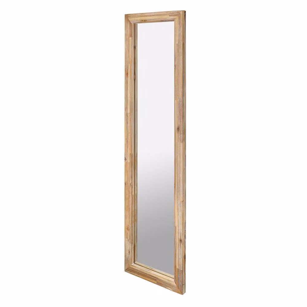 Statement Furniture Florence Large Rectangular Wall Mirror with Wooden Frame, Brown, W: 45 cm, H: 165 cm – 2