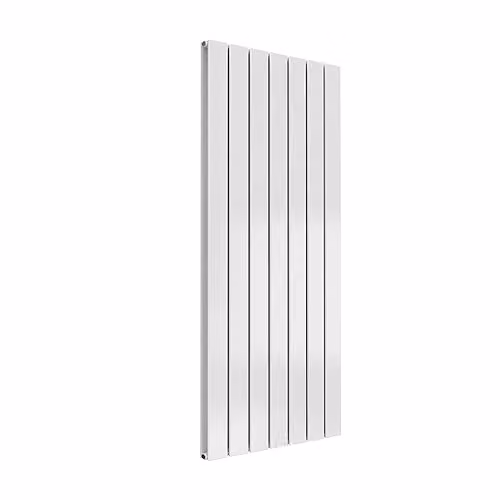 Reina White Double Panel Vertical Steel Designer Radiator H x W: 160.0 x 51.4 cm