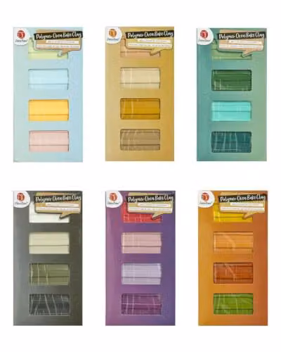Deco Time Multicolour Polymer Oven Bake Modelling Clay for Craft and Jewellery, 96 g