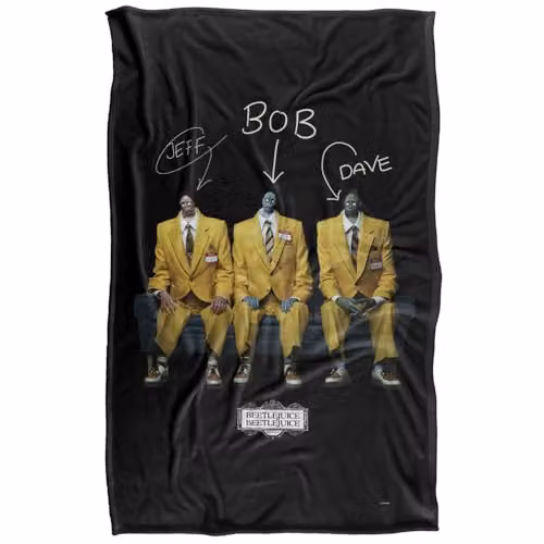 LOGOVISION Beetlejuice Beetlejuice Shrinker Group Silky Touch Super Soft Fleece Throw Blanket, Multicolour, W/D/H: 91 x 147 cm – 1