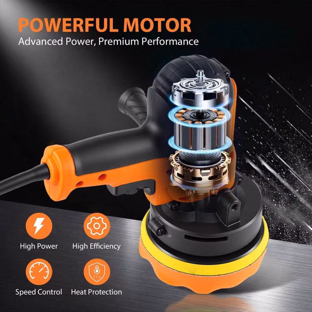 SPETLEK Dual Action Car Polisher Buffer Sander Orbital in Orange – 3
