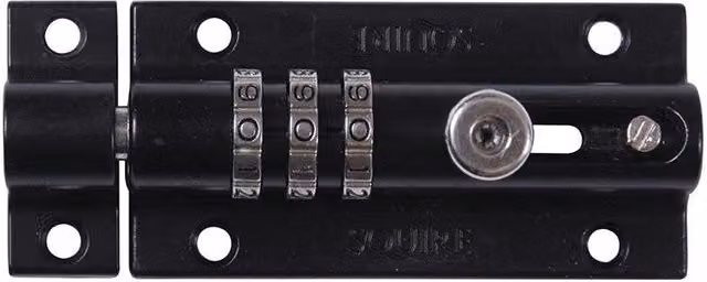 Squire Combibolt 3 Re-codable Locking Bolt in Black