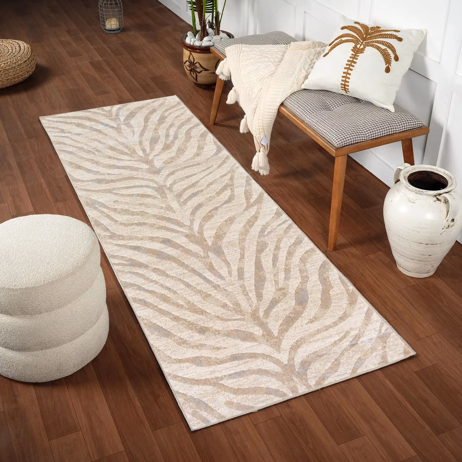 Livabliss Boho Zebra Animal Print Rug in Grey, Beige and Yellow, W/D/H: 120 x 170 cm – 6
