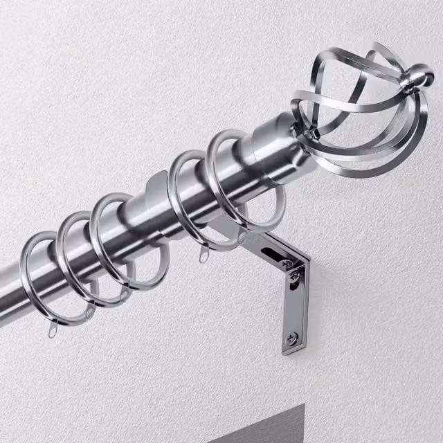 Terrys Cage 28mm Metal Curtain Pole in Silver